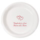 Personalized Modern Double Hearts Plastic Plates Image 4 of 4
